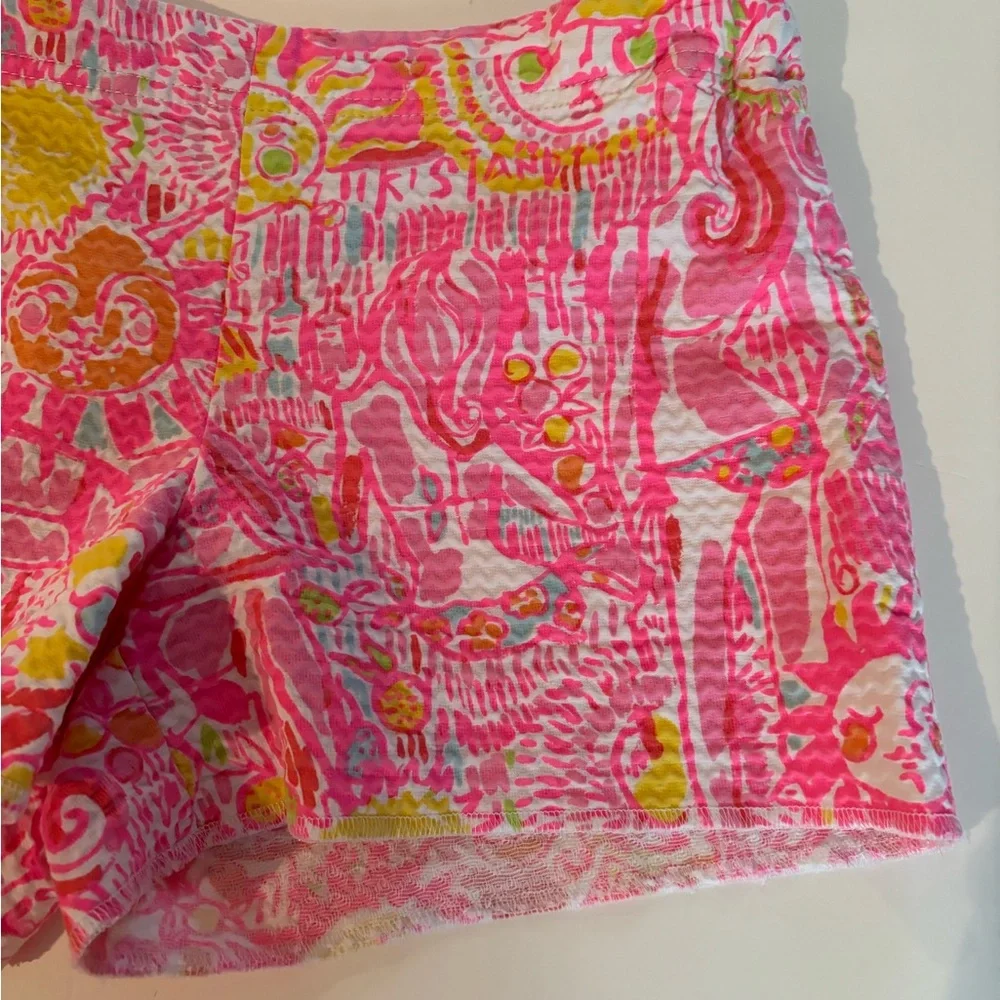 LILLY PULITZER Sz 14 Girls Vibrant Pink Patterned Shorts